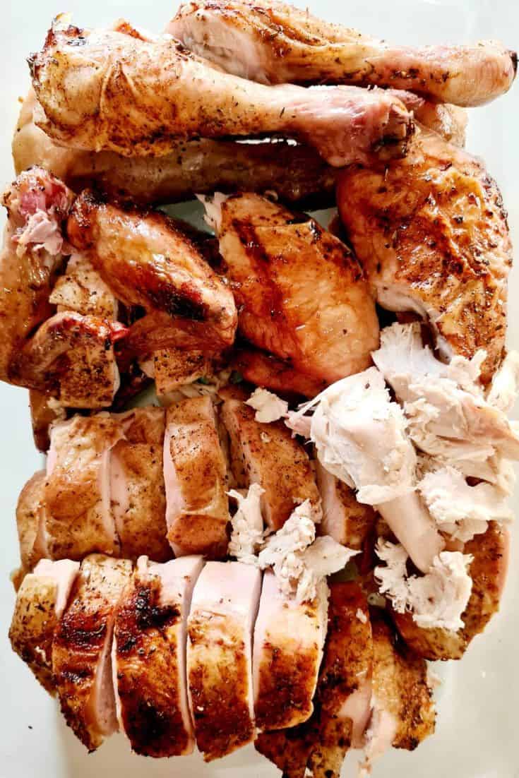 smoked whole chicken with lemon
